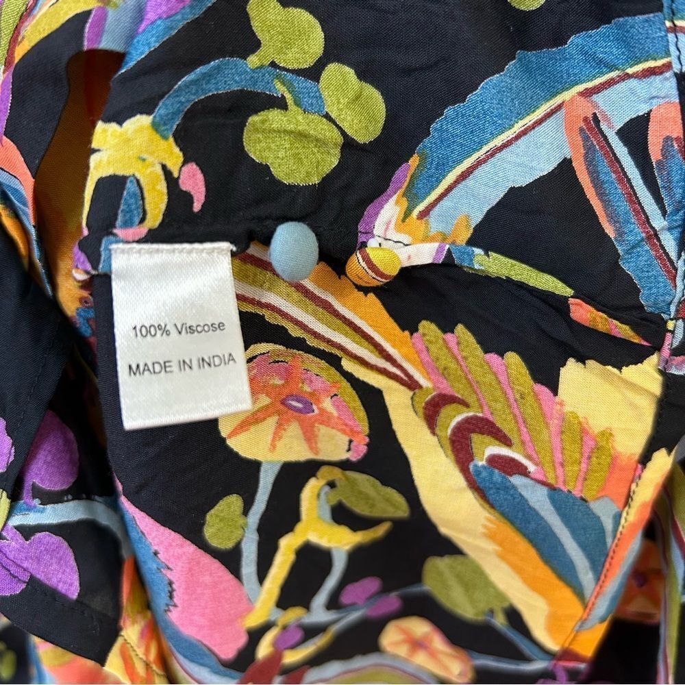 Banjanan Elise Tropical Fun Blouse Size Small - Picture 5 of 6